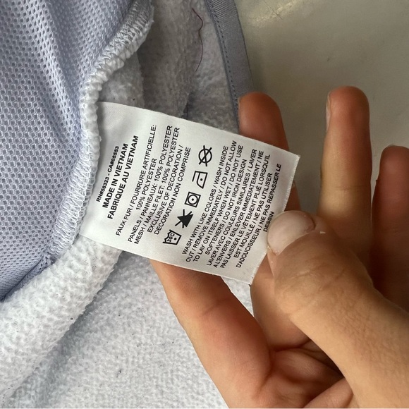 nike women’s lilac zip up sherpa jacket S L91-35 - Picture 5 of 6